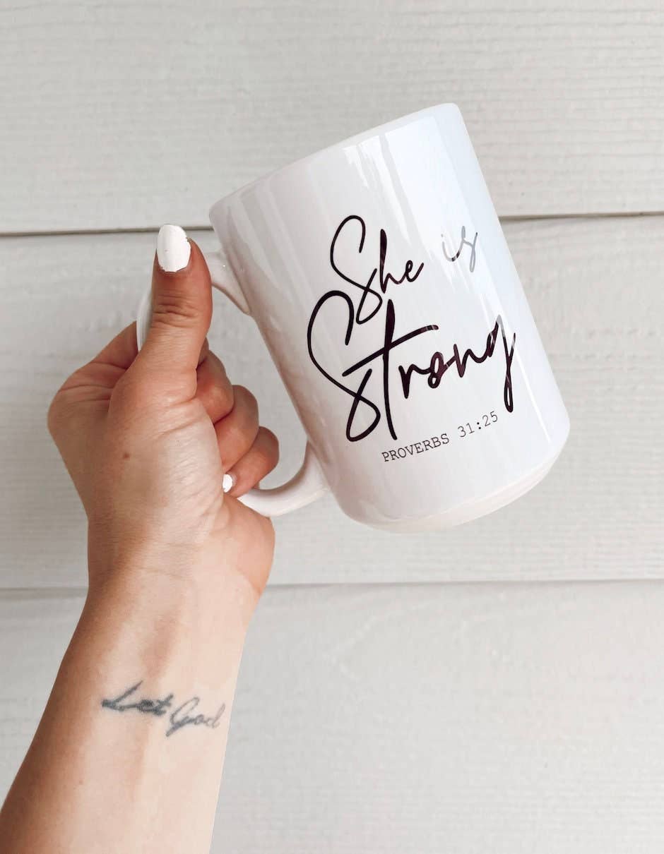 She Is Strong 15 oz. Coffee Mug