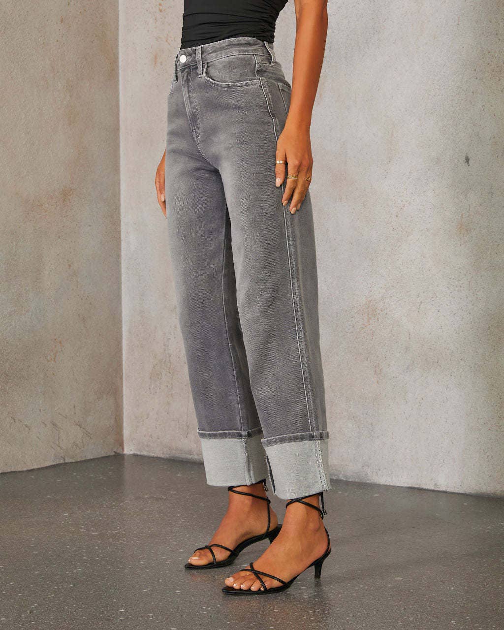 STRAIGHT LEG JEANS VINTAGE HIGH-WAISTED PANTS