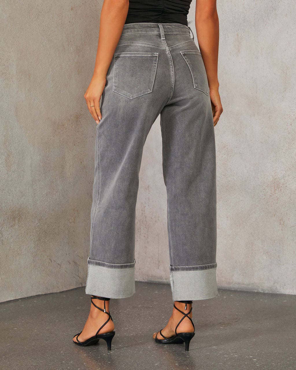 STRAIGHT LEG JEANS VINTAGE HIGH-WAISTED PANTS