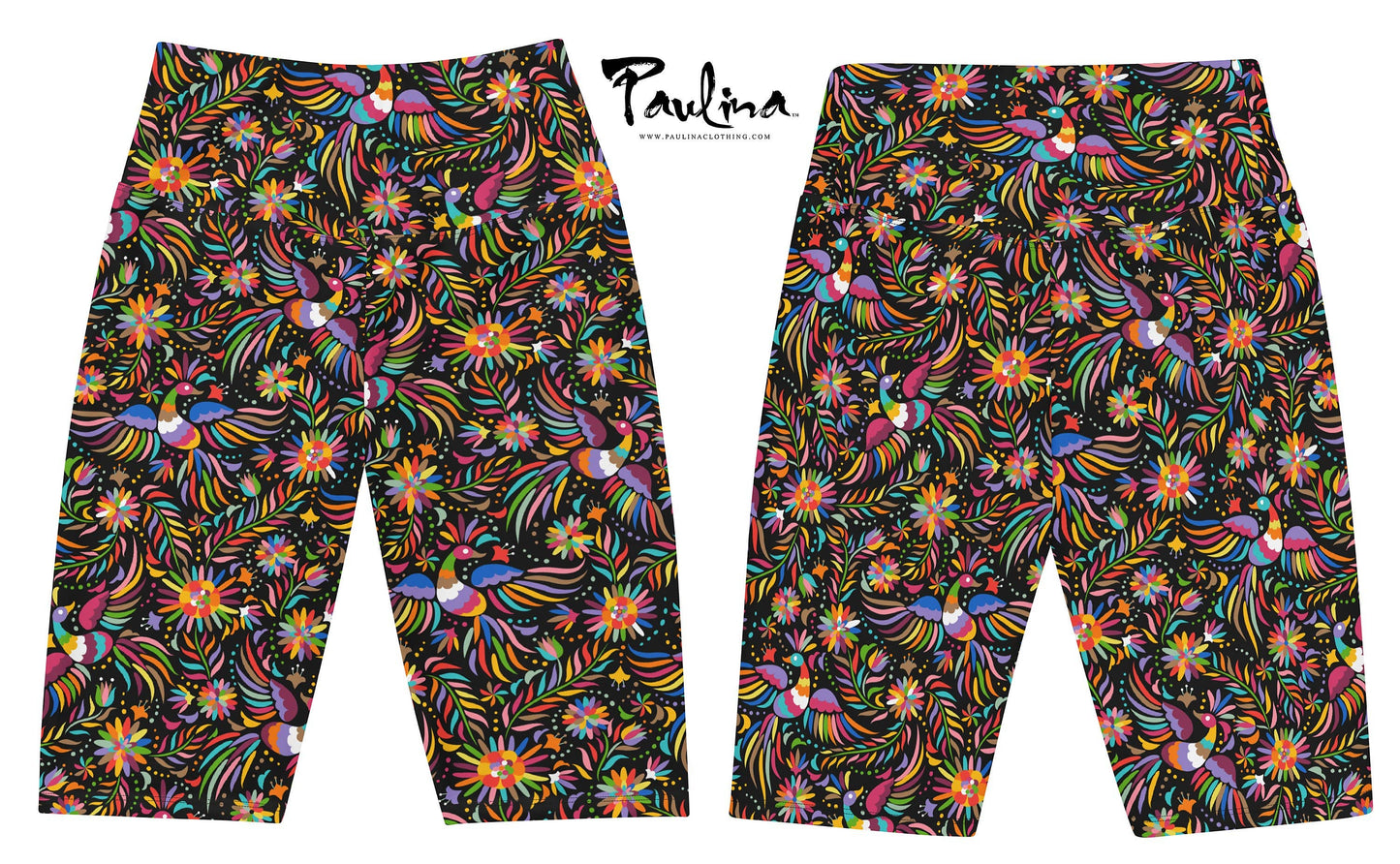Bike Shorts Otomi Birds / Maya Floral Soft Stretchy Fabric