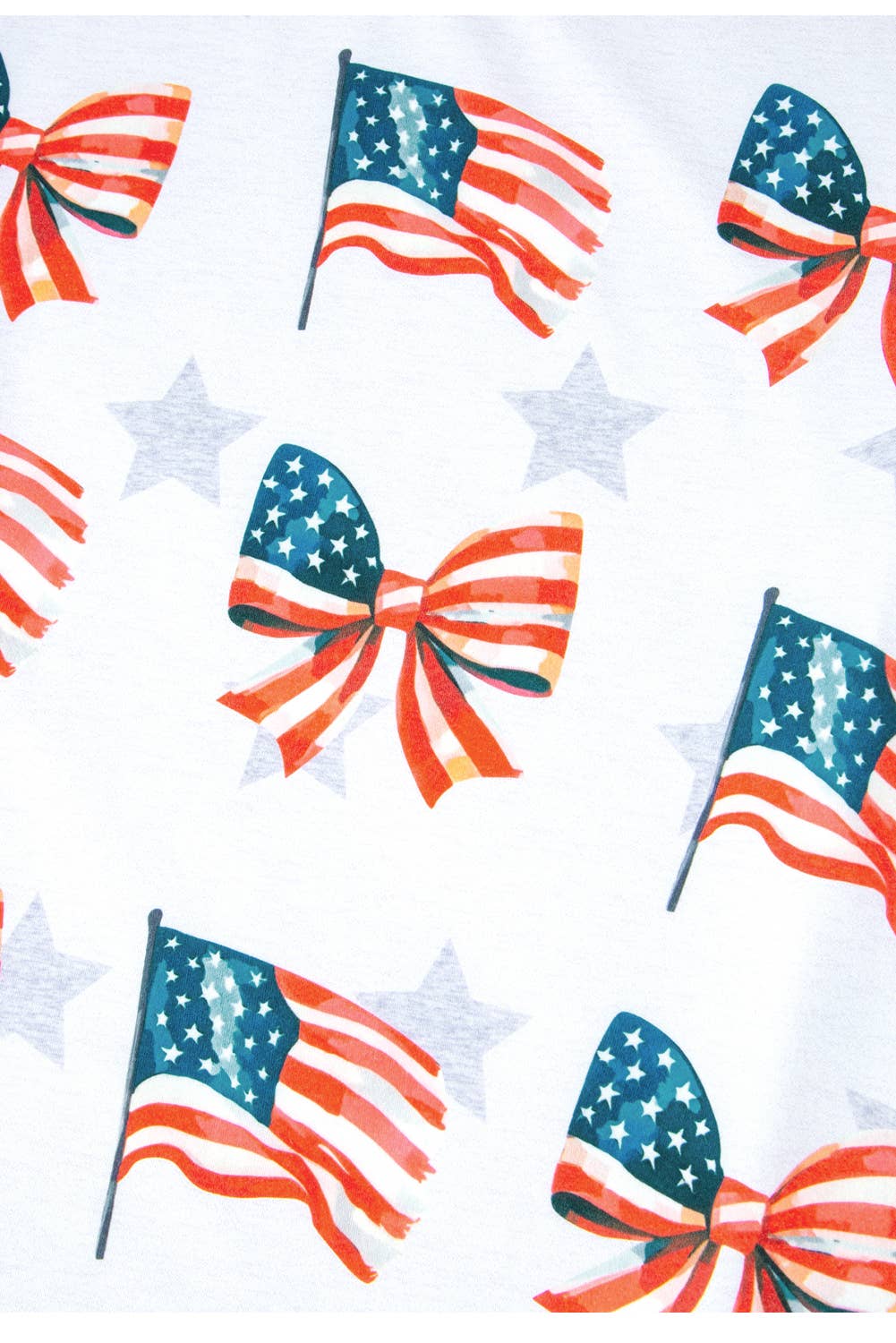 Patriotic Flag Bow Graphic Tee