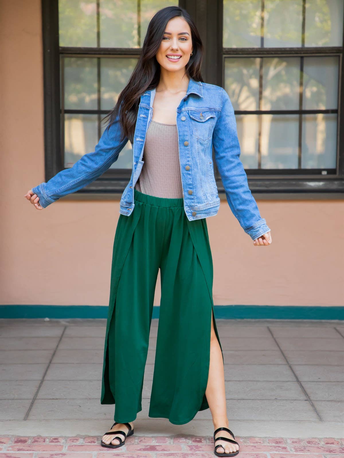 Channing Tulip Pants: Green