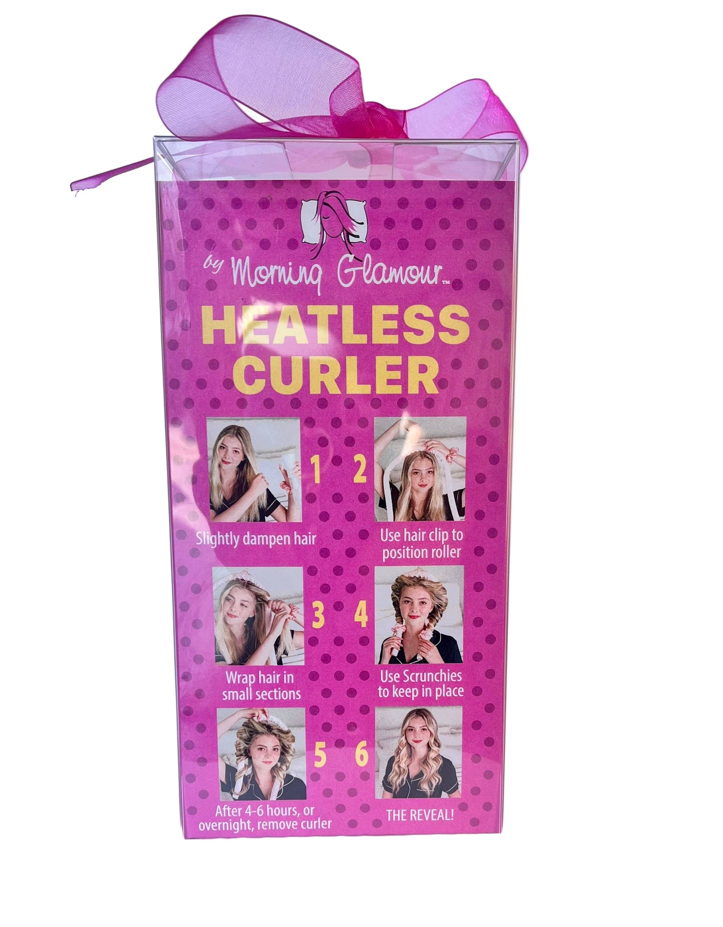 NEW 4pc Heatless Satin Curler Gift Set with bow and gift tag: LEOPARD