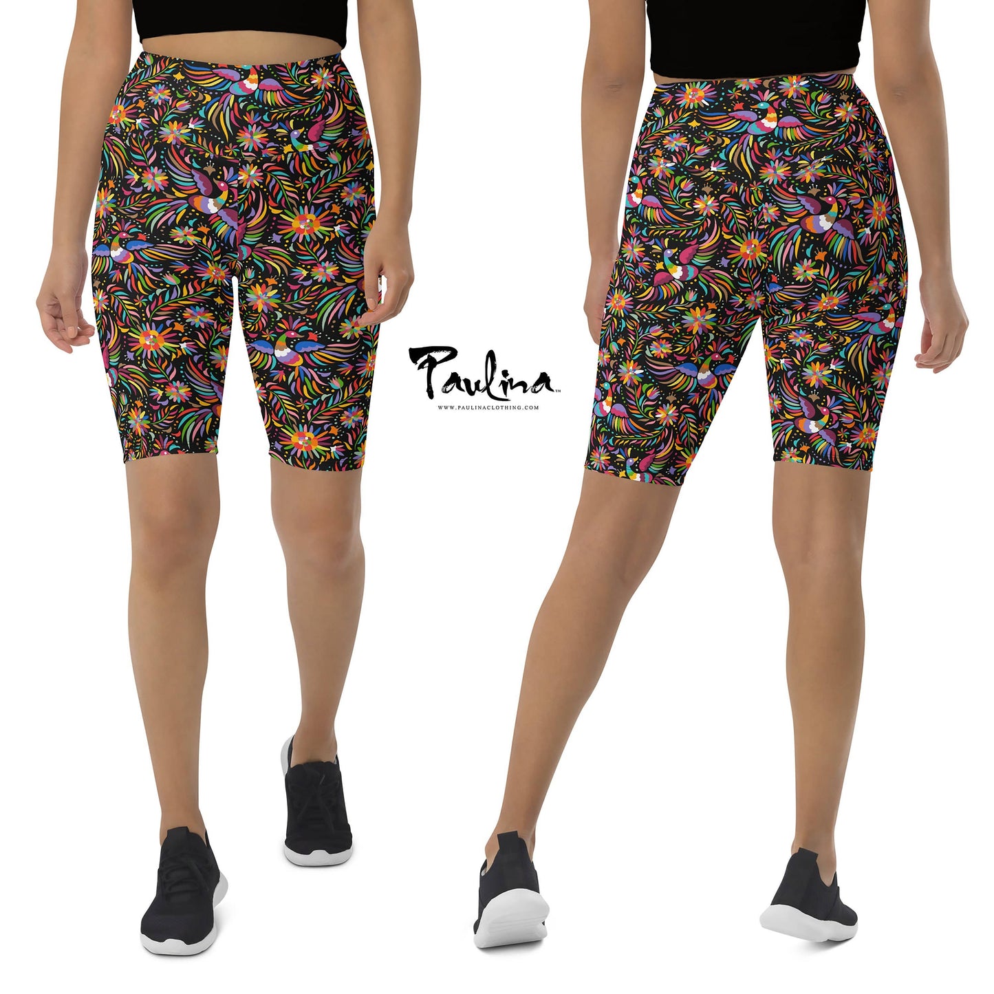 Bike Shorts Otomi Birds / Maya Floral Soft Stretchy Fabric