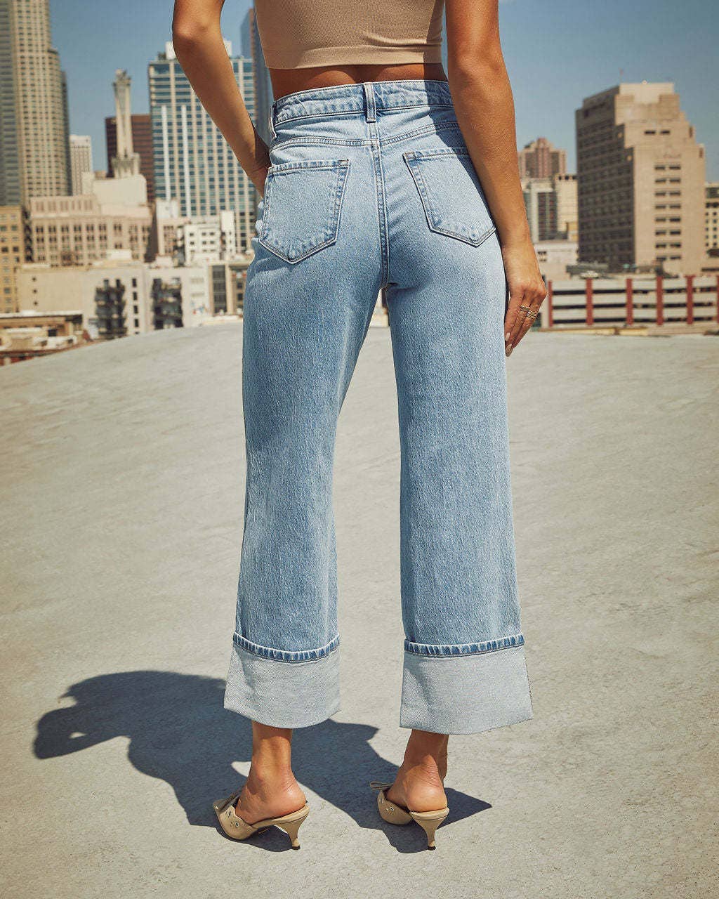 STRAIGHT LEG JEANS VINTAGE HIGH-WAISTED PANTS