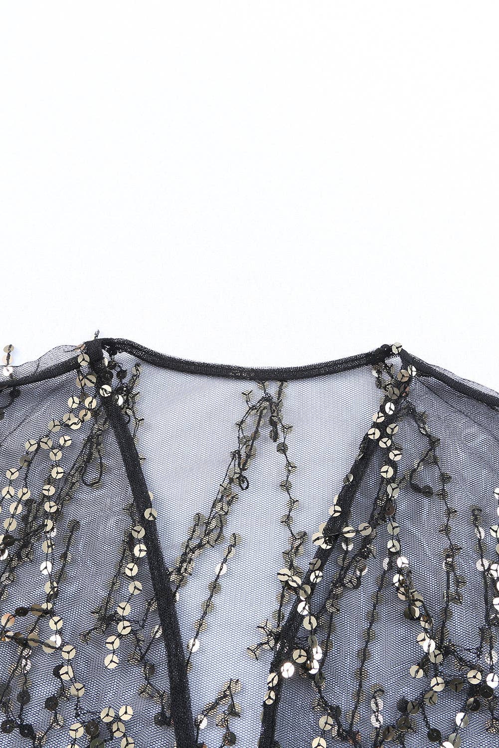 Black Sequin Kimono