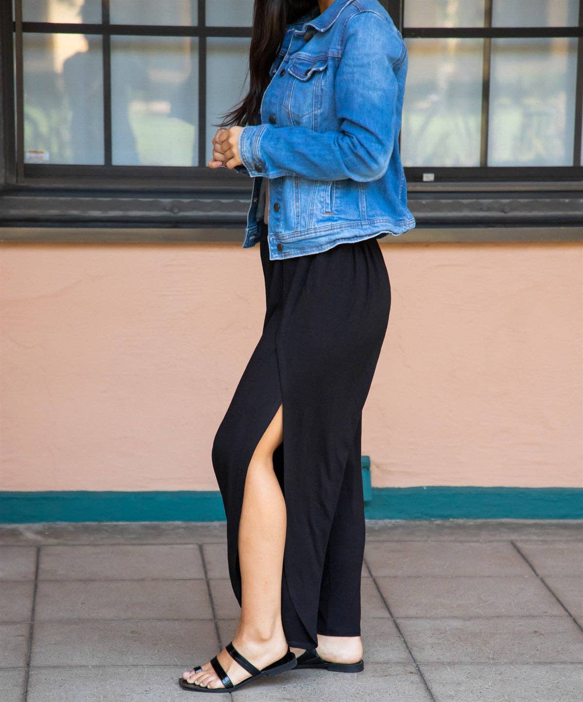 Channing Tulip Pants: Black