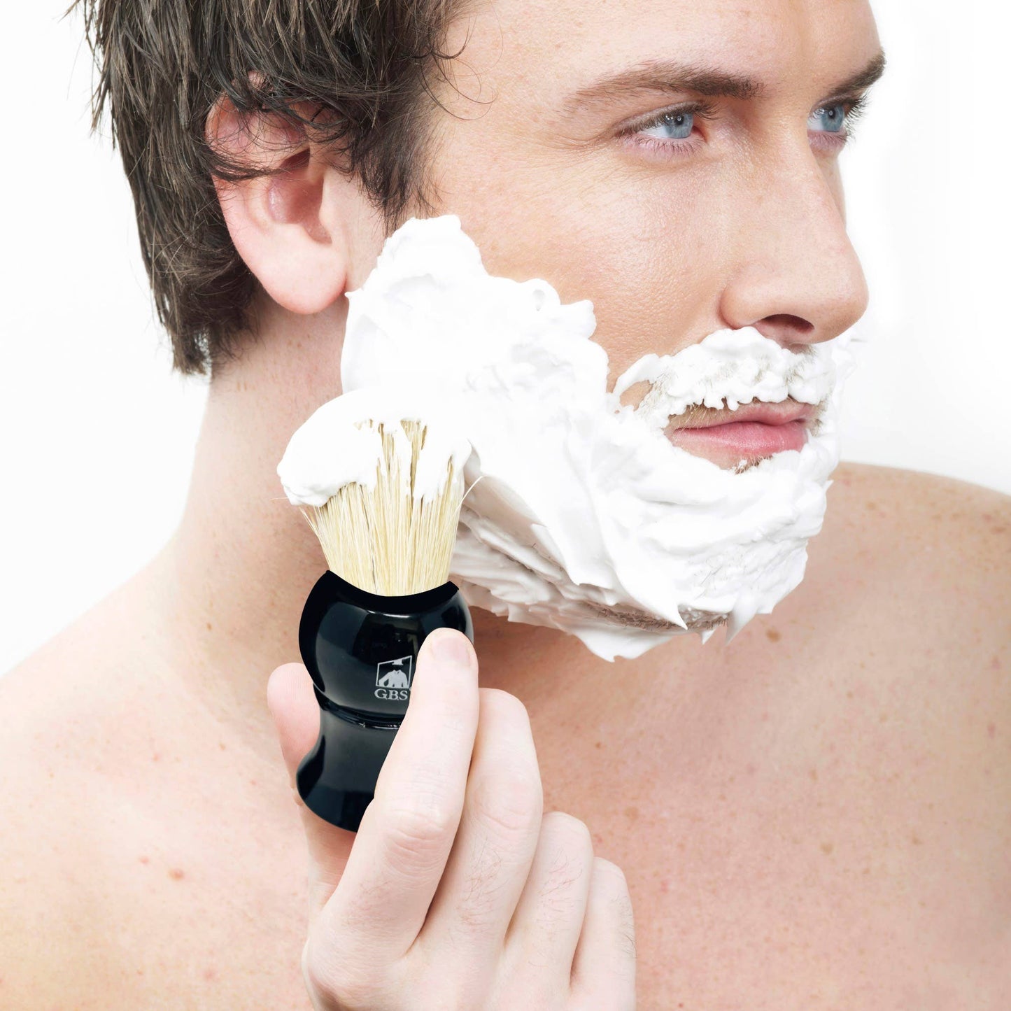 5 Piece shaving Kit - balm, brush, oil, razor, cream & bag