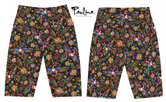 Bike Shorts Otomi Birds / Maya Floral Soft Stretchy Fabric