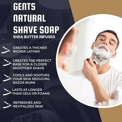GENTS Cedar & Pine Wood Shaving Bowl & Shave Brush Set