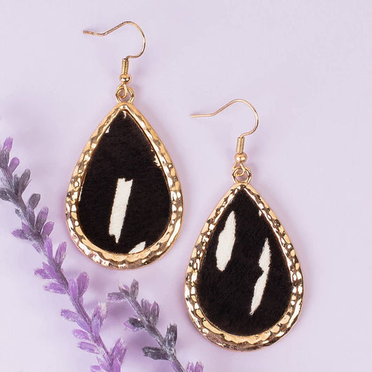 Animal Print Teardrop Earrings