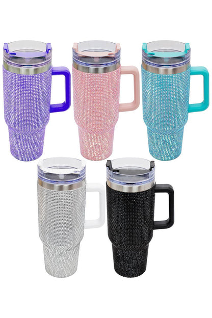 Bling Rhinestone Insulated Stainless Steel Thermal Tumbler