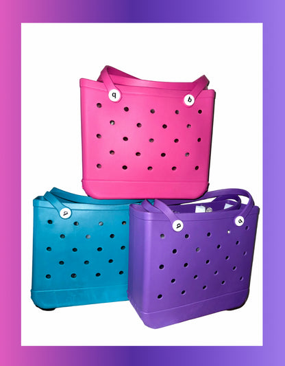 BOGG BAG:Summer Rubber Tote Solid Color : LAKE BLUE