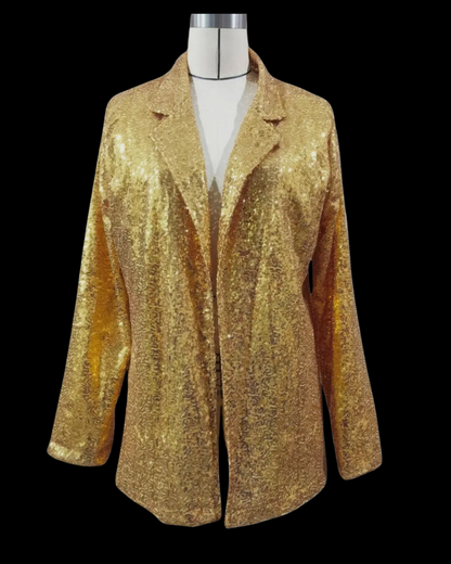 Sequin Lapel Blazer