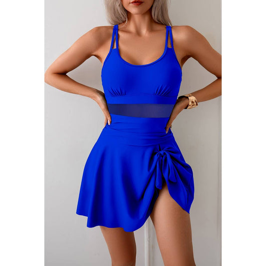 One Piece Swim Dress: ROYAL BLUE